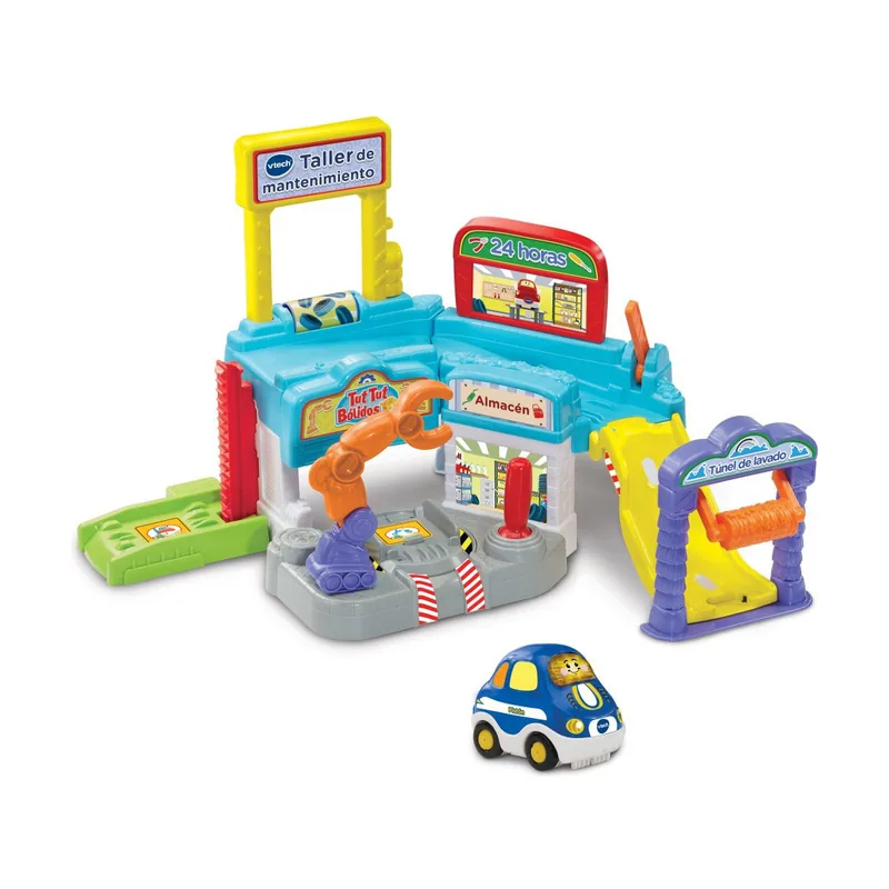 Baby Tut Bólidos Taller de Mantenimiento con Pistón Coche en Revisión