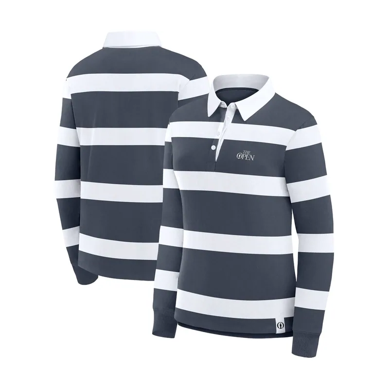 Camiseta Rugby Rayado del The Open para mujer - Ombre Blue