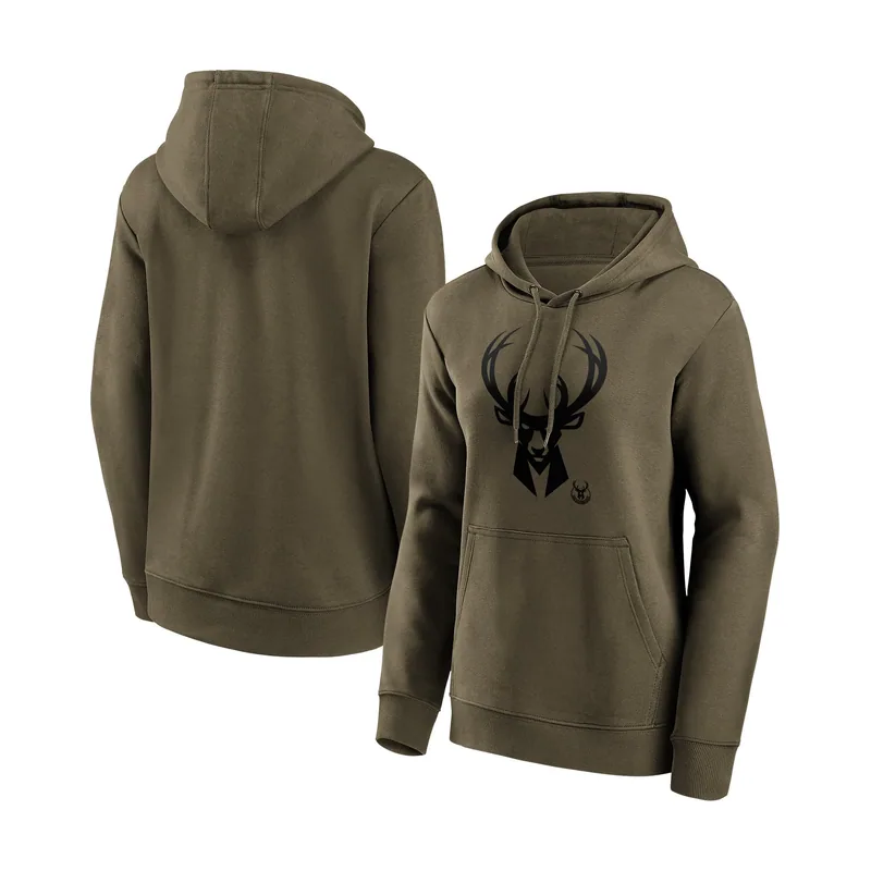 Milwaukee Bucks Branded Fashion Preferred Logo Sudadera con capucha para mujer