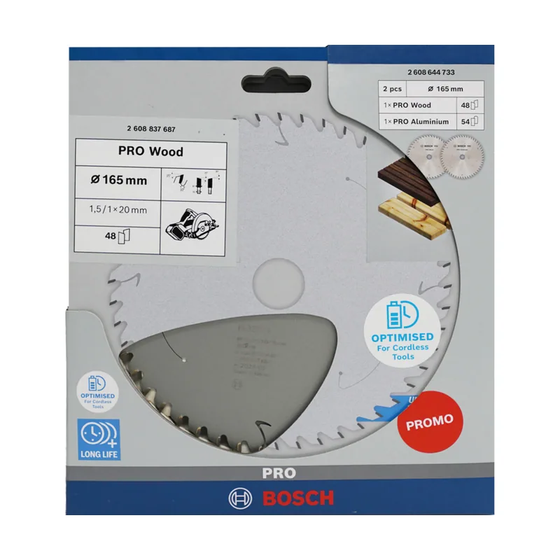 PRO hoja de sierra circular inalámbrica para madera/aluminio 165 mm