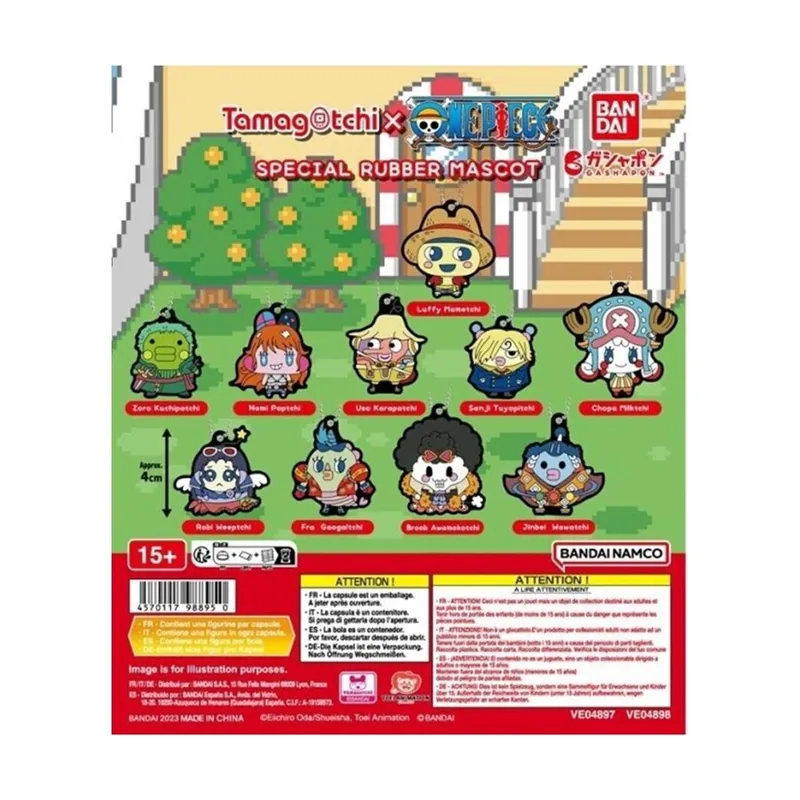 Set Gashapon Lote 40 Articulos One Piece X Tamagotchi Special Rubber Mascot