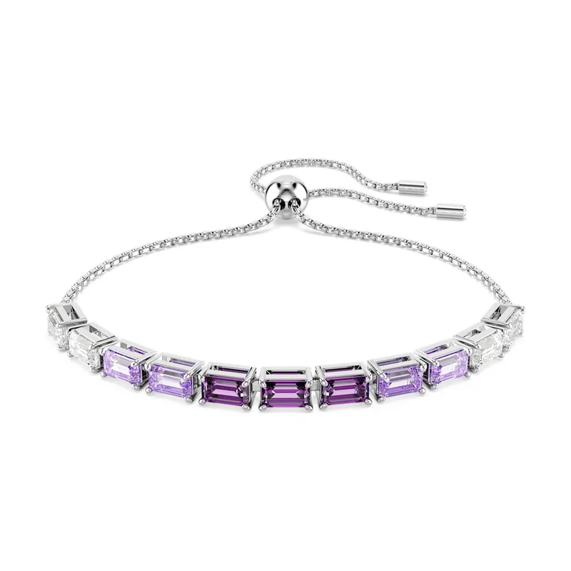Pulsera Matrix, Talla baguette, Baño de rodio