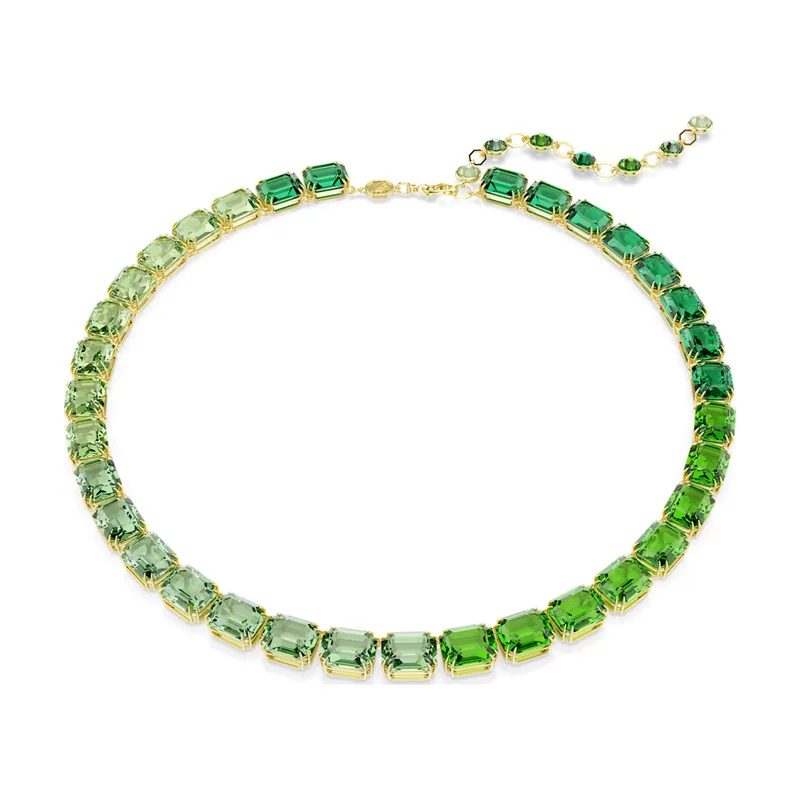Collar Millenia, Talla octogonal, Degradado de color, Acabado en oro de 18 quilates