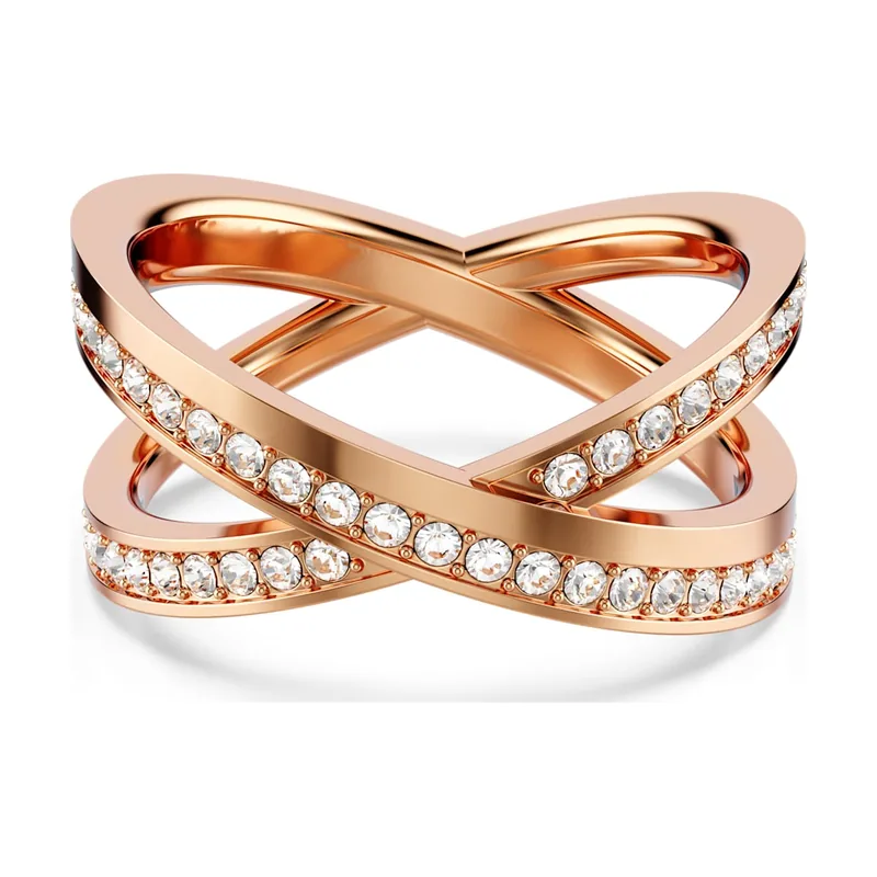 Anillo Delta, Talla redonda, Acabado en oro rosa de 18 quilates