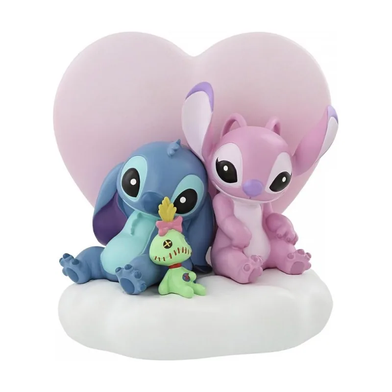 Figura Iluminada Disney Stitch y Angel