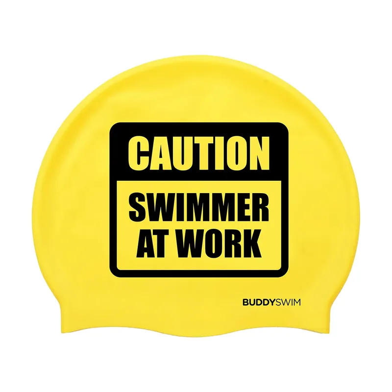 Gorro De Natación Caution Swimmer At Work