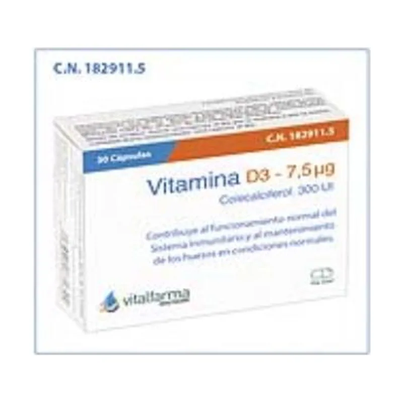 Vitamina D3 7,5Mcg. 300Ui 30Cap