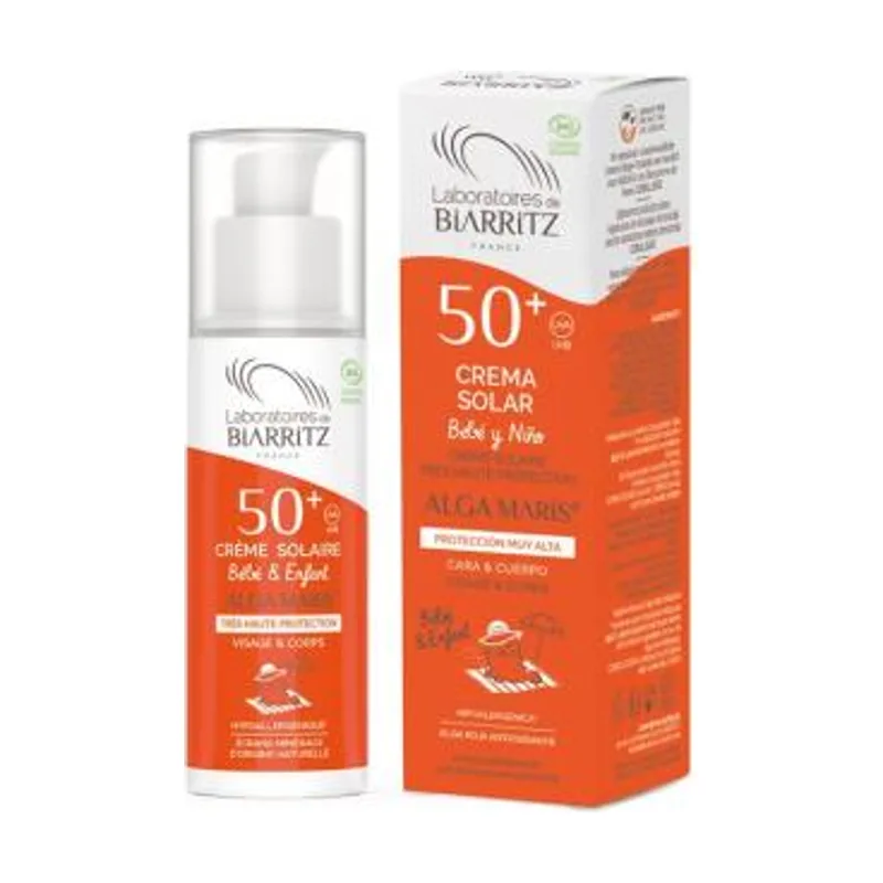 Alga Maris Lab. Biarritz Crema Solar Niños Spf50+ 100ml. Bio