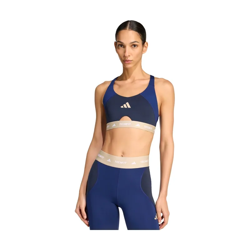 Sujetador de entrenamiento con bloques de colores para impacto medio TECHFIT IS406