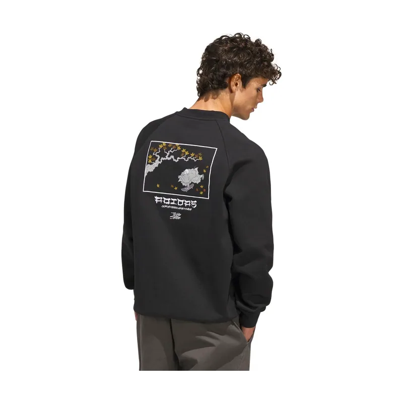 Sudadera de cuello redondo skateboarding x temple of skate keep on pushing CC654
