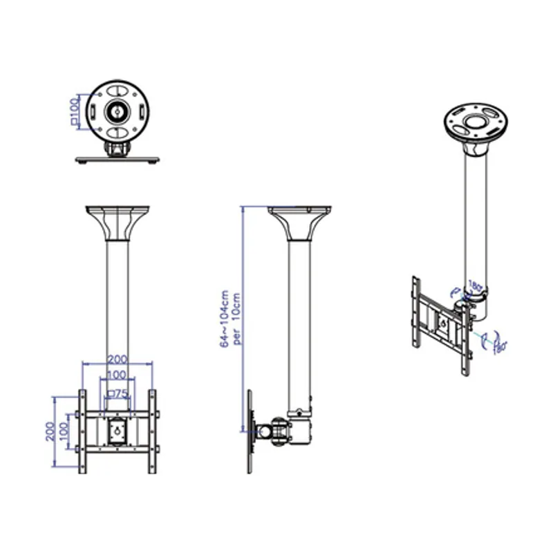 Soporte de Techo para LCD/TV