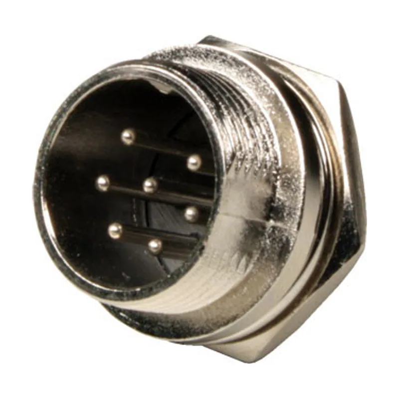 Conector Microfono Macho 7Pin Chasis Con Rosca