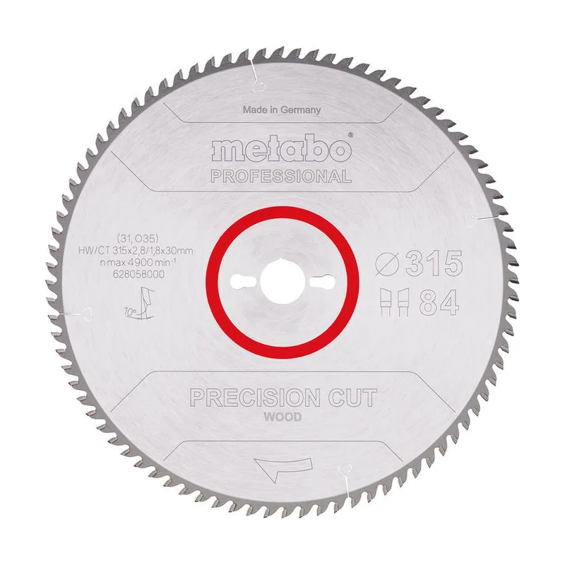 628058000 628058000-Hoja de Sierra Metal Duro HW/CT Precision Cut 315 x 30 mm Dientes 84 WZ