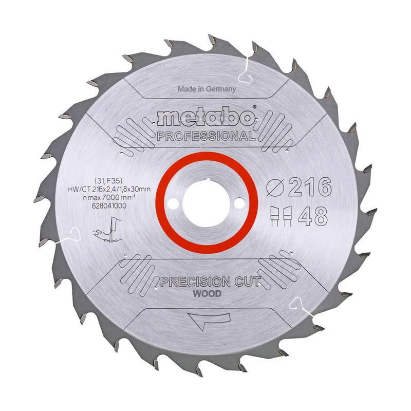 Hoja de sierra circular 628041000 para cortes de precisión en madera y metal