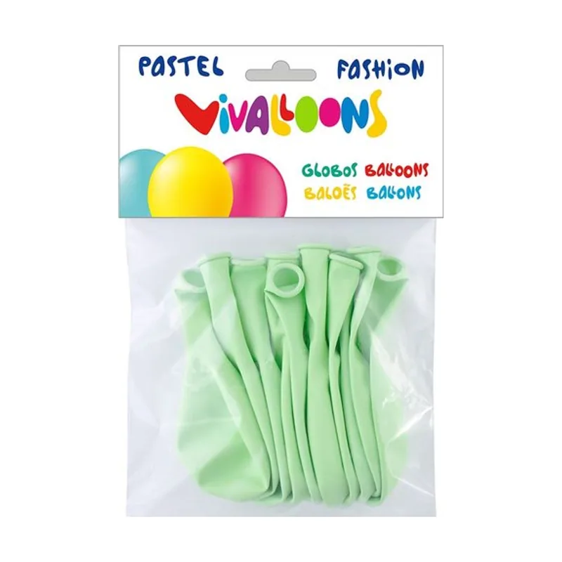 Globo light pastel verde claro bolsa de 10