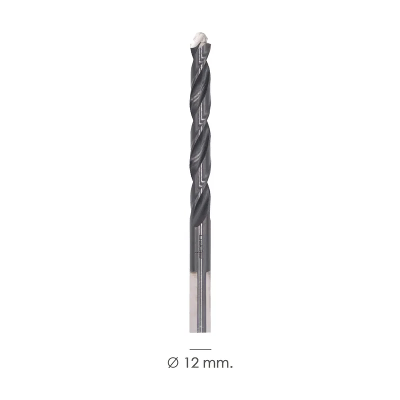 Broca hss metal head ø 12,00 mm. tecnologia pec 3 filos corte