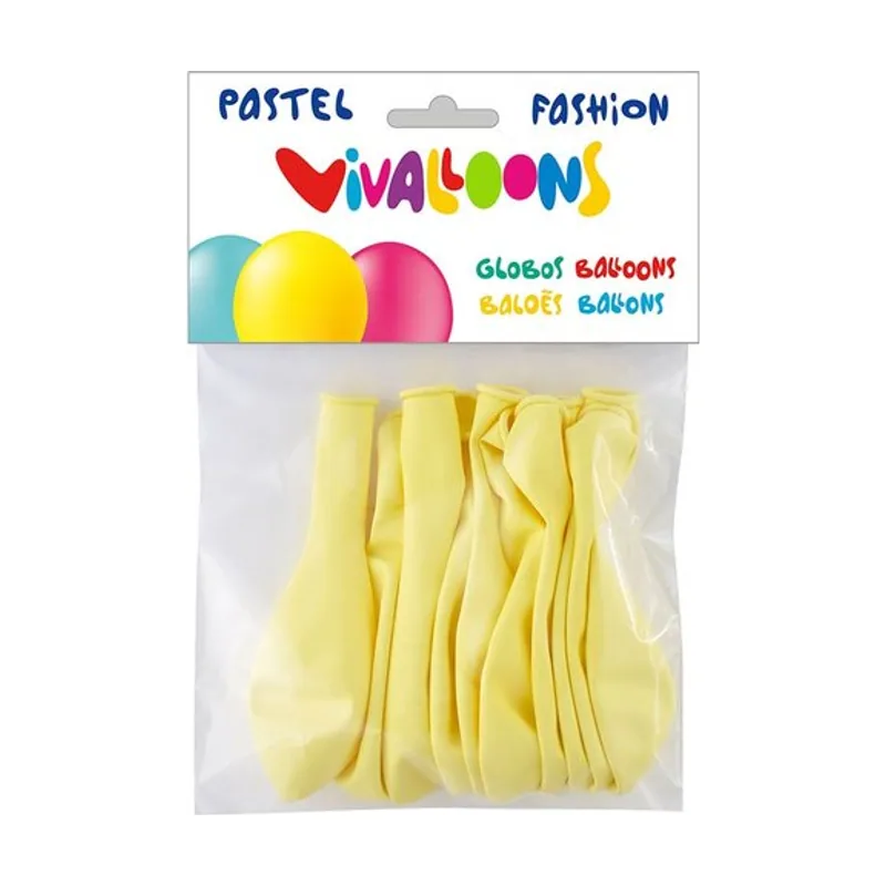 Globo light pastel amarillo claro bolsa de 10
