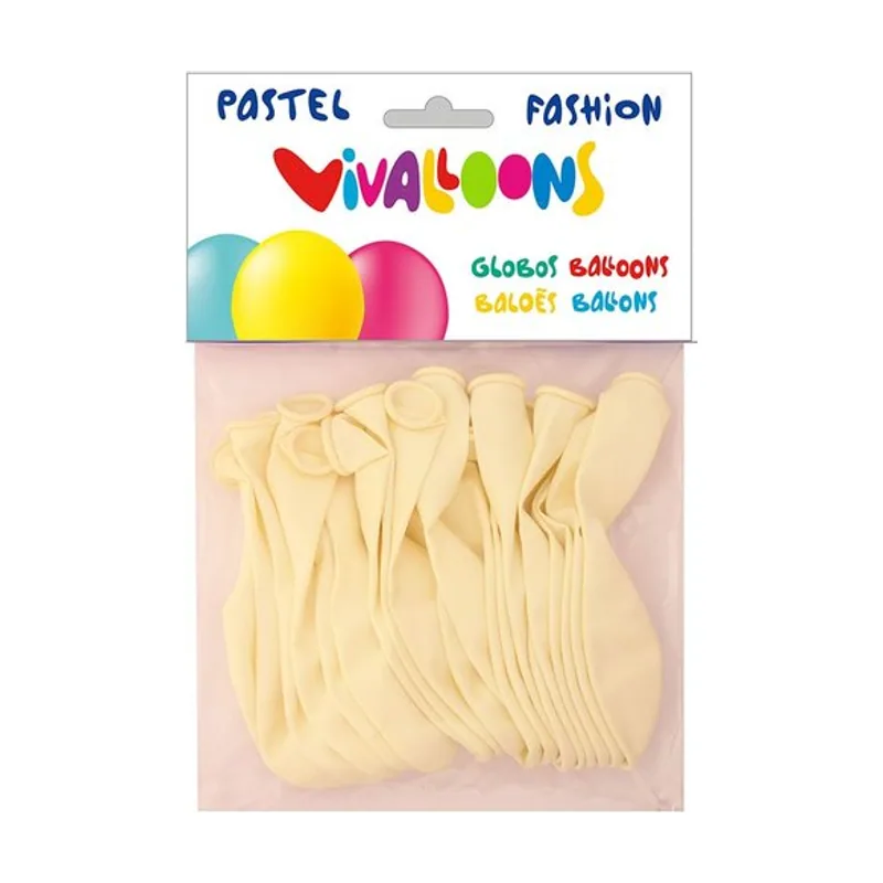 Globo fashion pastel blanco bolsa de 20