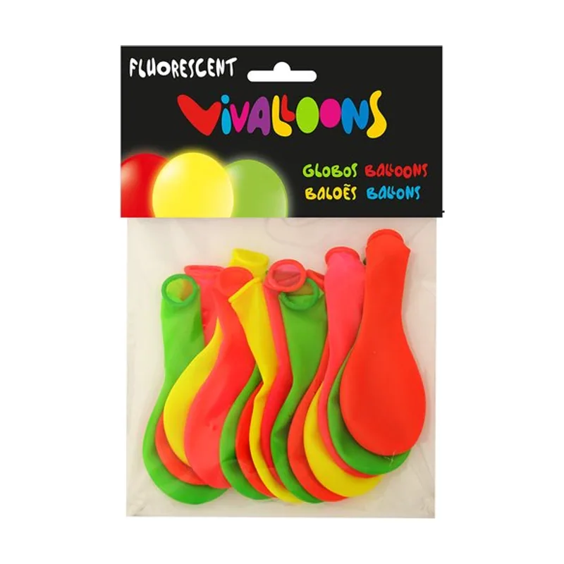 Globo 100% latex biodeg fluor 15