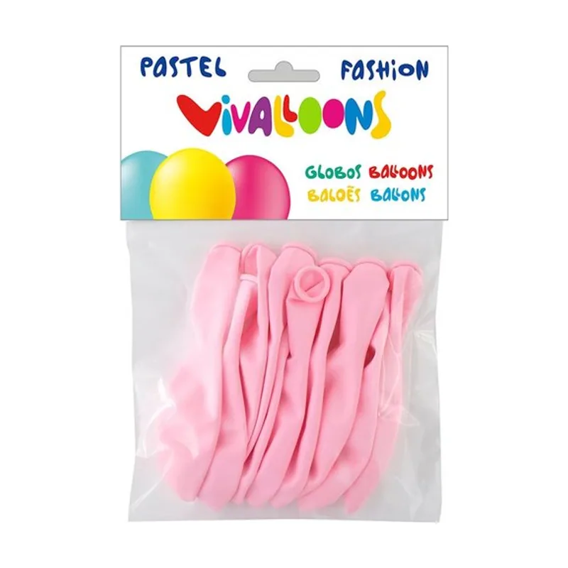 Globo light pastel rosa claro bolsa de 10