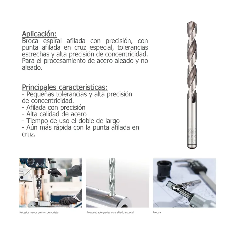 9080370 Broca Alpen Hss Pro 1,00 mm.