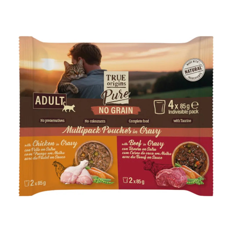 4 sobres x 85 g Pure Carne en Salsa Sobres