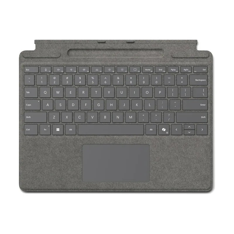 Surface Pro KB w PenStor QWERTY Microsoft Cover port Platino