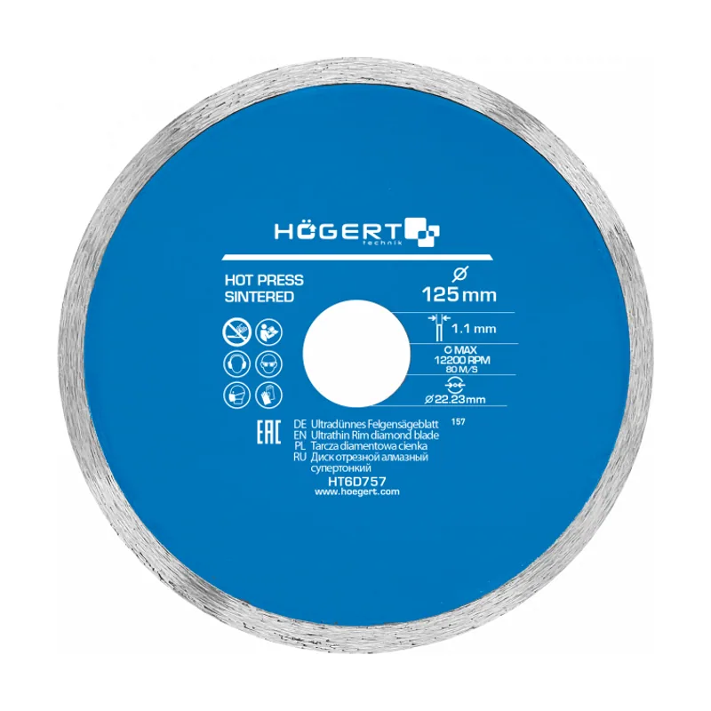 Högert Technik Disco de diamante fino 125 mm