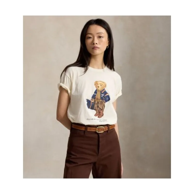 Camiseta de punto jersey con Polo Bear Mujer 211B17774