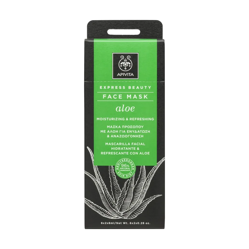 Apivita Mascarilla Facial Hidratante & Resfrescante con Aloe 2x8ML
