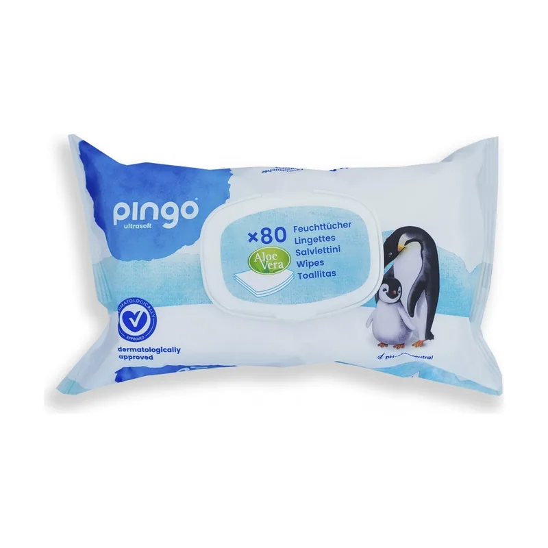Toallitas Higiene Ecológicas Pingo 80 uds