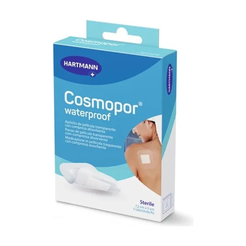 Waterproof Apósito De Película Transparente Con Compresa Absorbente 7,2x5 Cm 5 Unidades