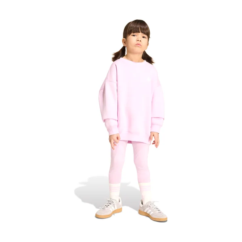 Conjunto de Mallas y Sudadera Holgada de Cuello Redondo CI201