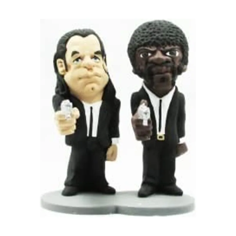 Doble Figura Vincent y Jules Pulp Fiction Artesanal 19 cms