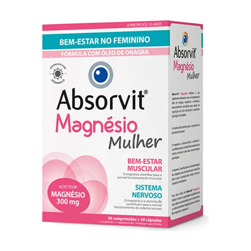 Magnesio para Mujeres 30 comprimidos + 30 cápsulas