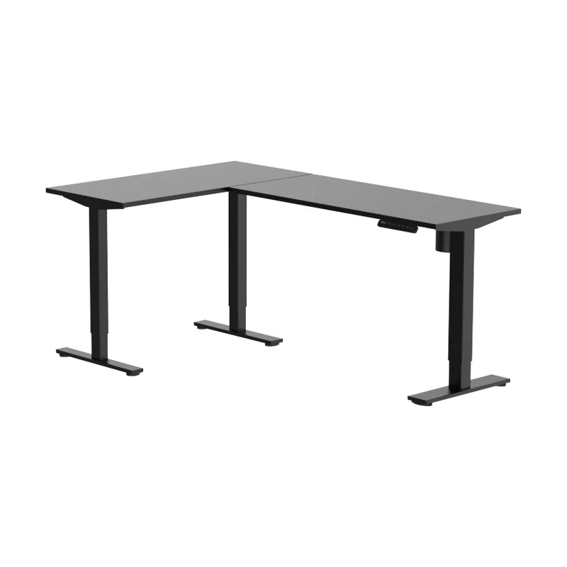 Escritorio esquinero elevable Q1L/Q2L de 3 patas con cajón
