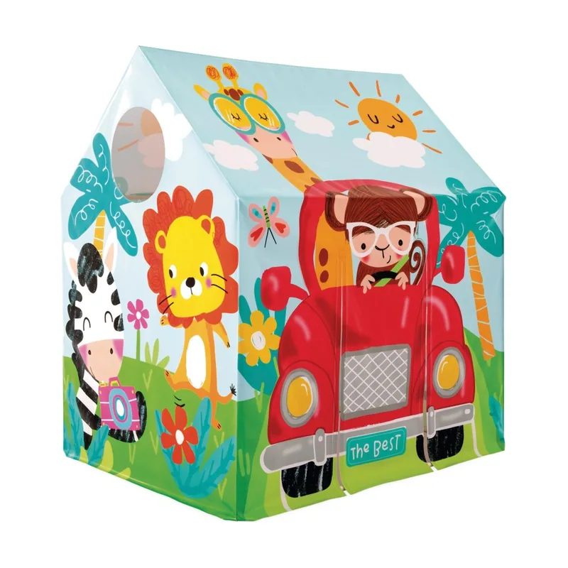 Casita infantil de tela con ventana jungla