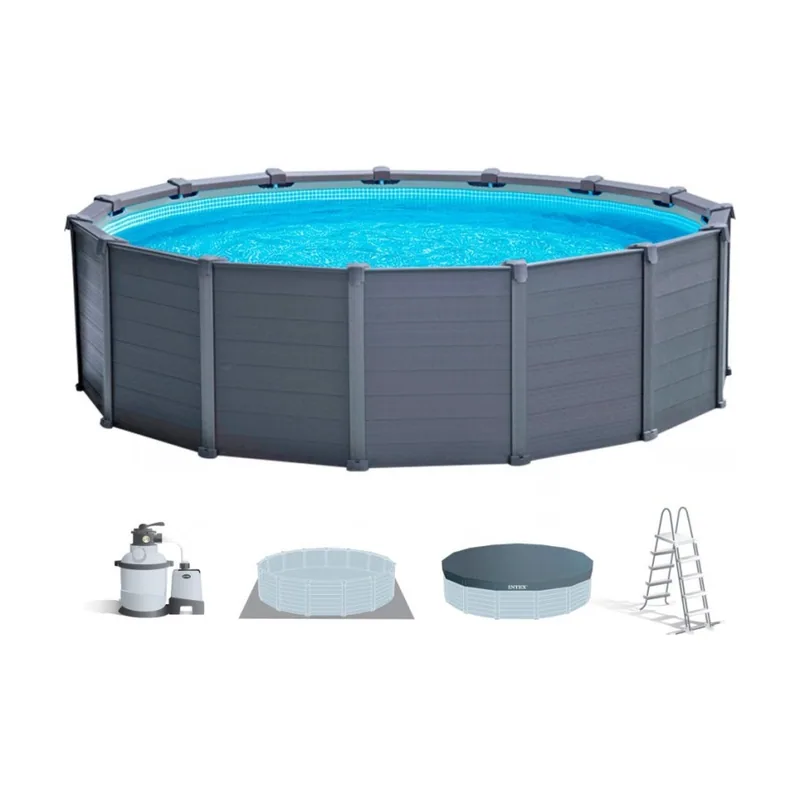 Piscina desmontable graphite grey panel 4,8 metros