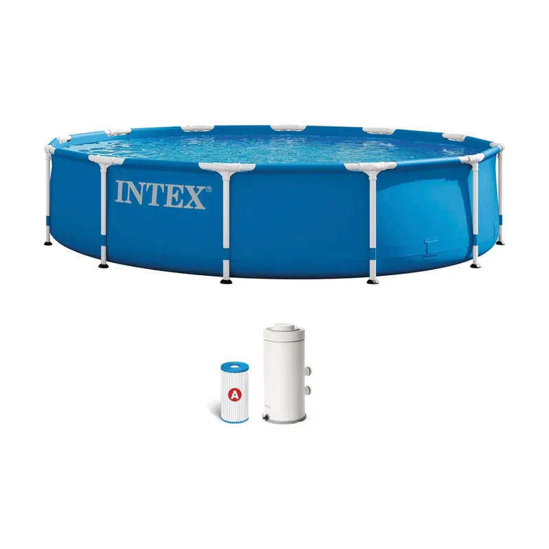 Piscina desmontable circular metal frame 4 metros con depuradora