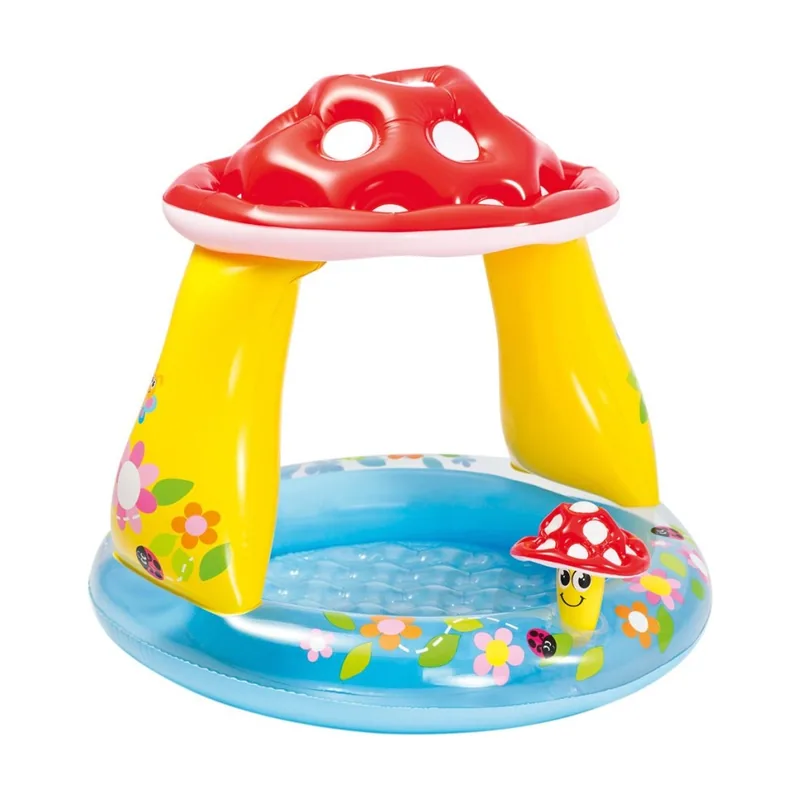 Piscina infantil con parasol champiñón para bebé