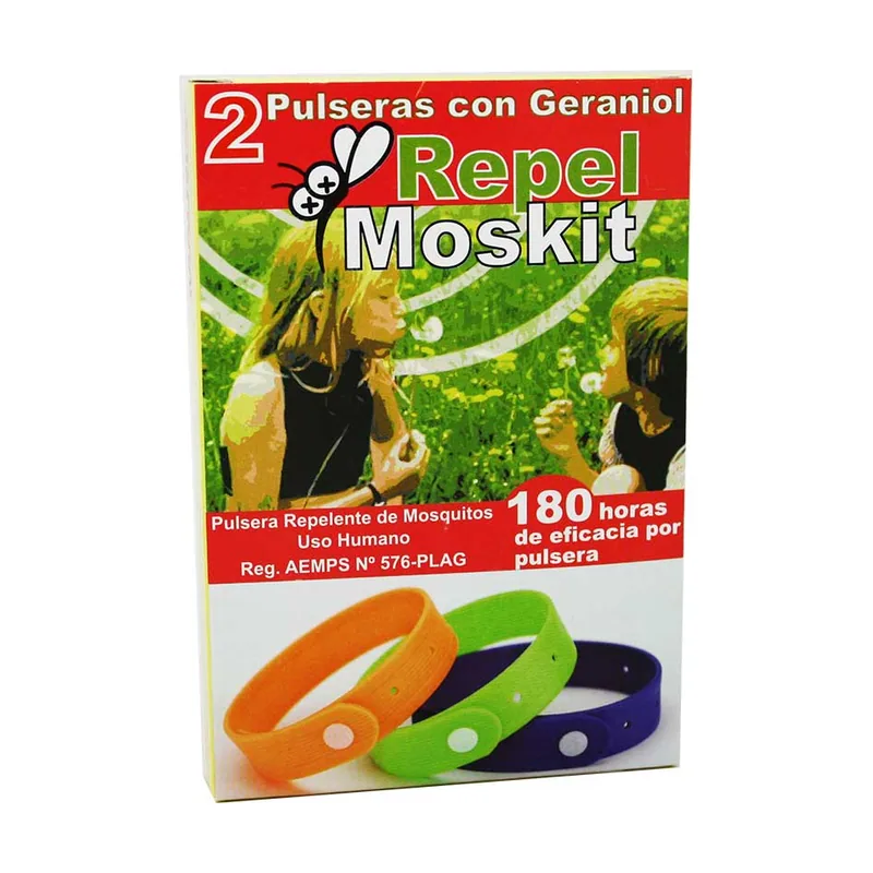 Cer 8 Pulseras Repel Moskit Geraniol 2 uds