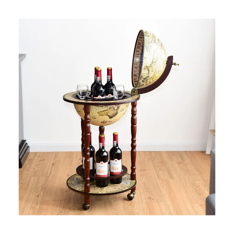 Barra de globo con ruedas Soporte de licor Diseño innovador y práctico 88 x 45 x 45 cm