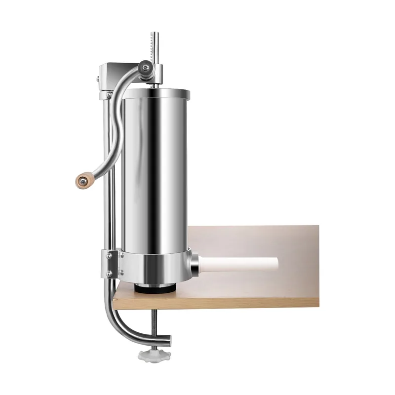 3kg Máquina para Hacer Salchichas Embutidora Manual Máquina de Embutidos con 4 Tubos de Rellenado