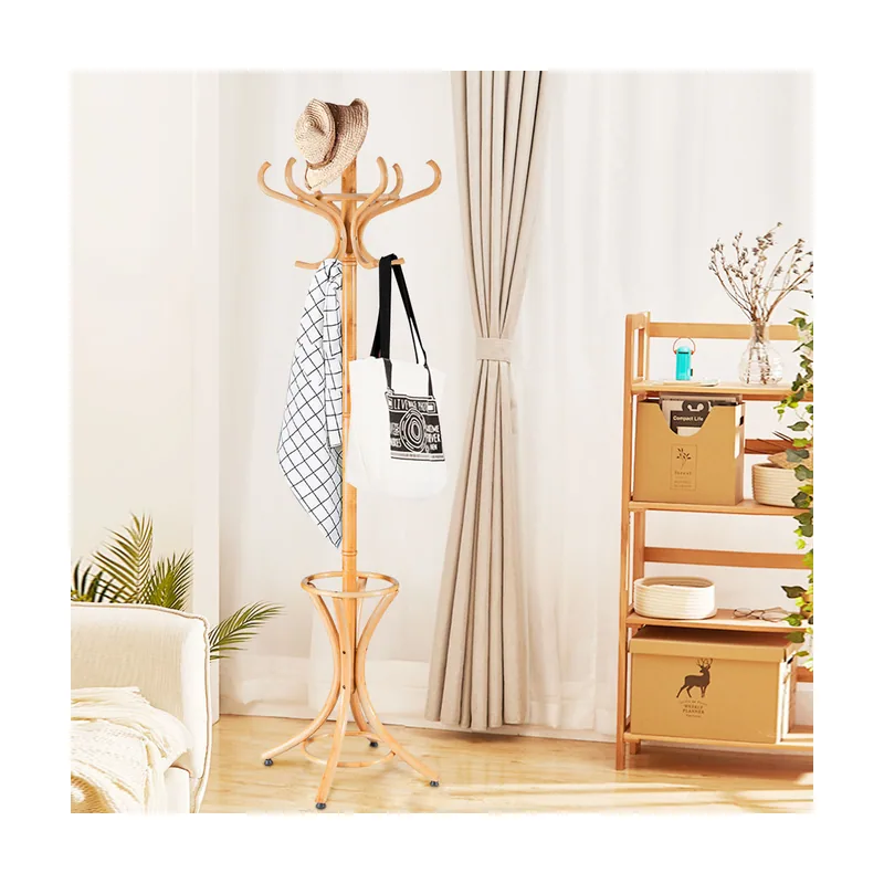 Perchero de Pie de Madera 184cm Perchero Árbol