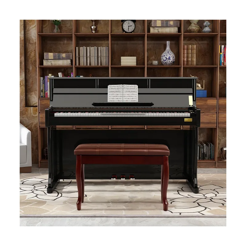 Taburete de Madera para Piano con Cojín Acolchado
