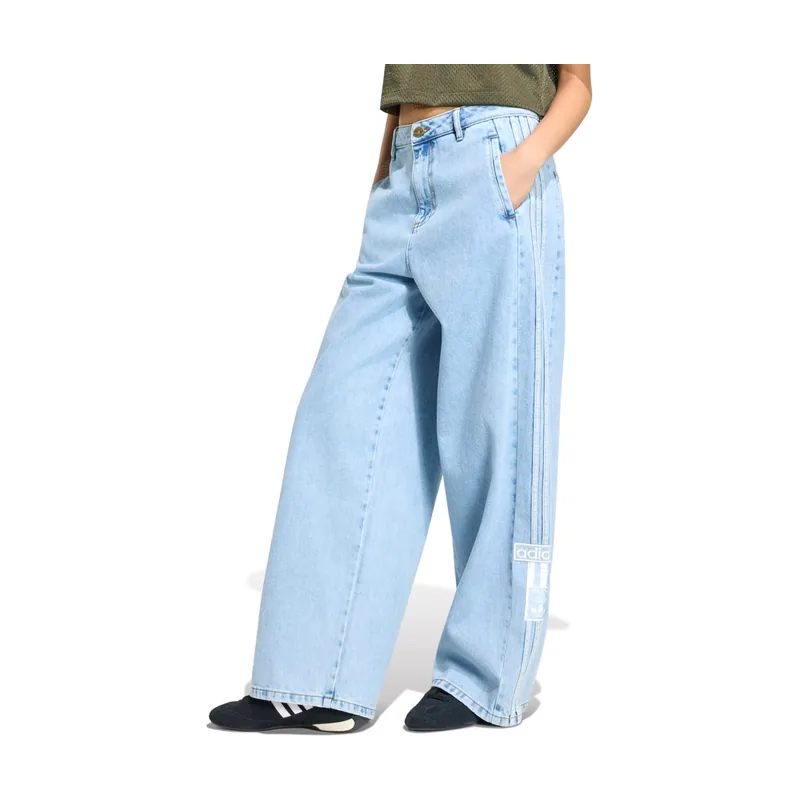 Pantalón Tejido Denim Adibreak Tiro Medio Pernera Ancha DH014
