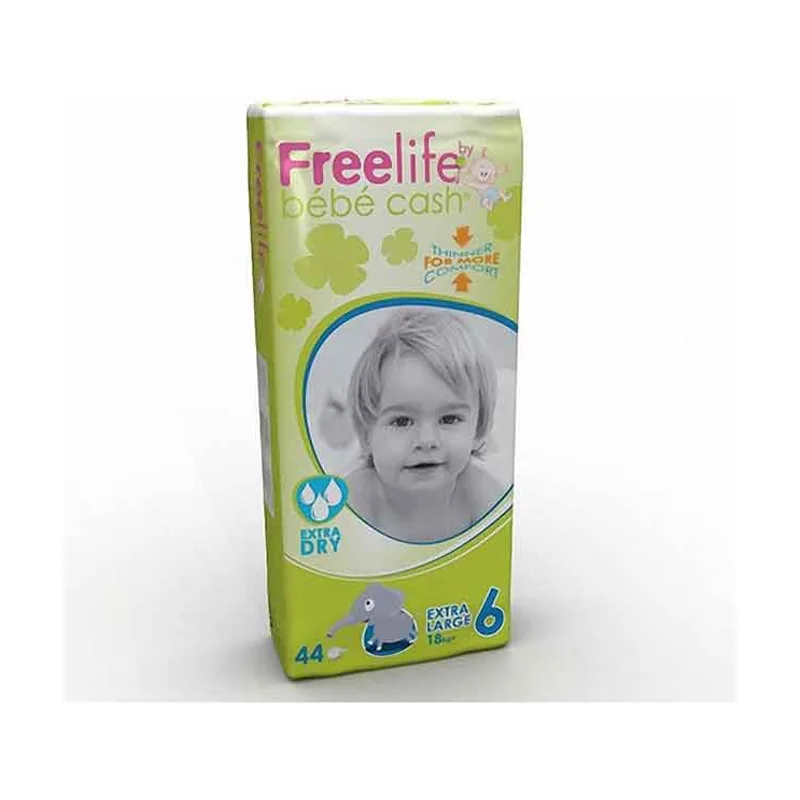 Freelife Bebe Cash Pañal Talla 6 +18 kg 44 uds
