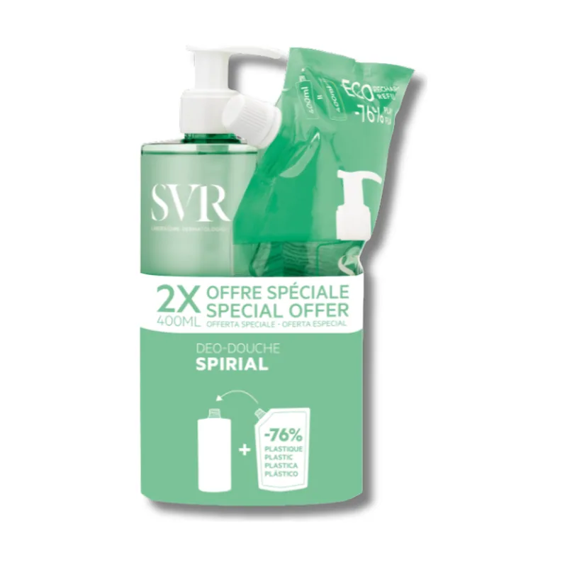 Spirial Desodorante Ducha 400ml + Recambio 400ml