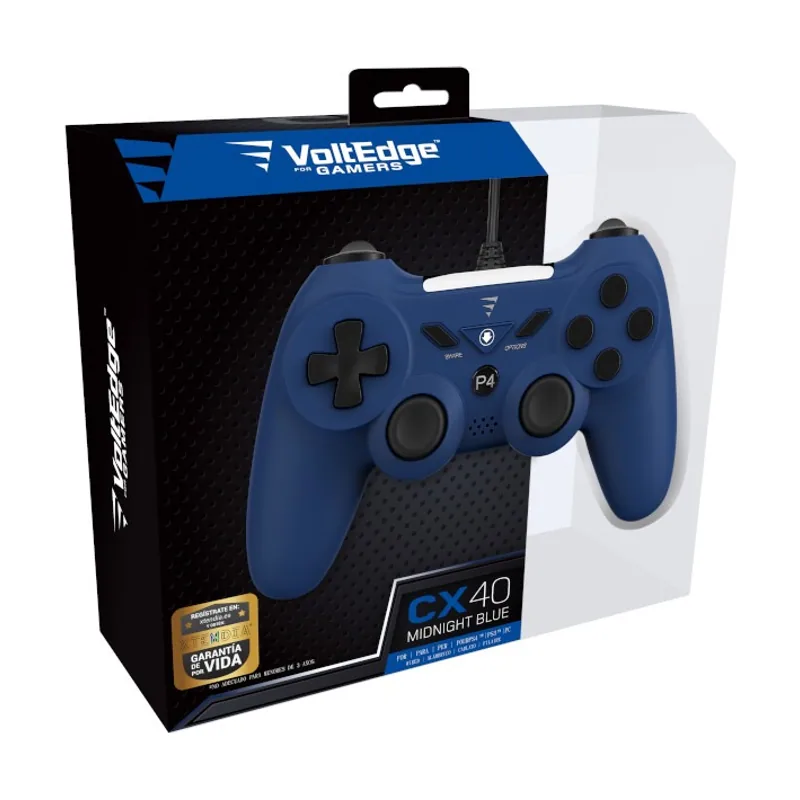 Mando con Cable CX40 Azul PS4/PS3/PC
