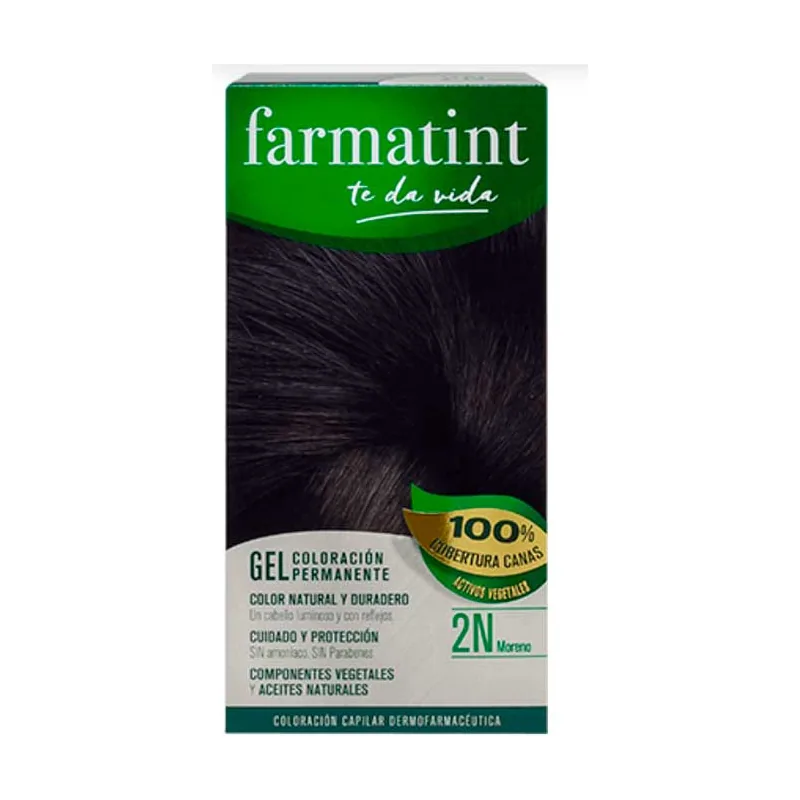 Gel colorante permanente 2N castaño oscuro